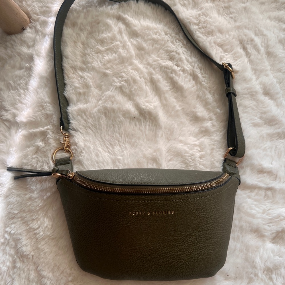 Poppy & Peonies “The Sidekick” Sage Green crossbody bag